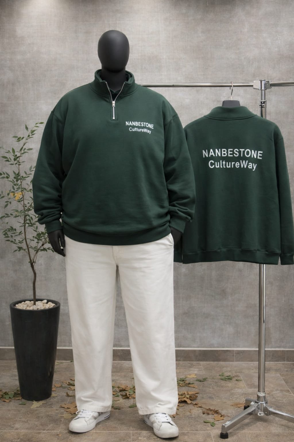 Half-zip sweatshirt