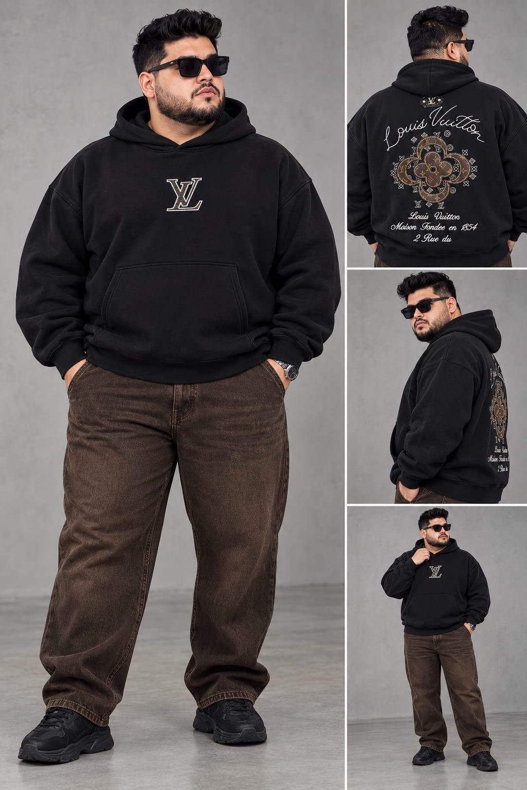 LV embroidered hoodie