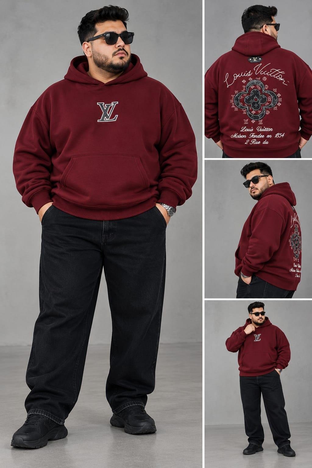 LV embroidered hoodie