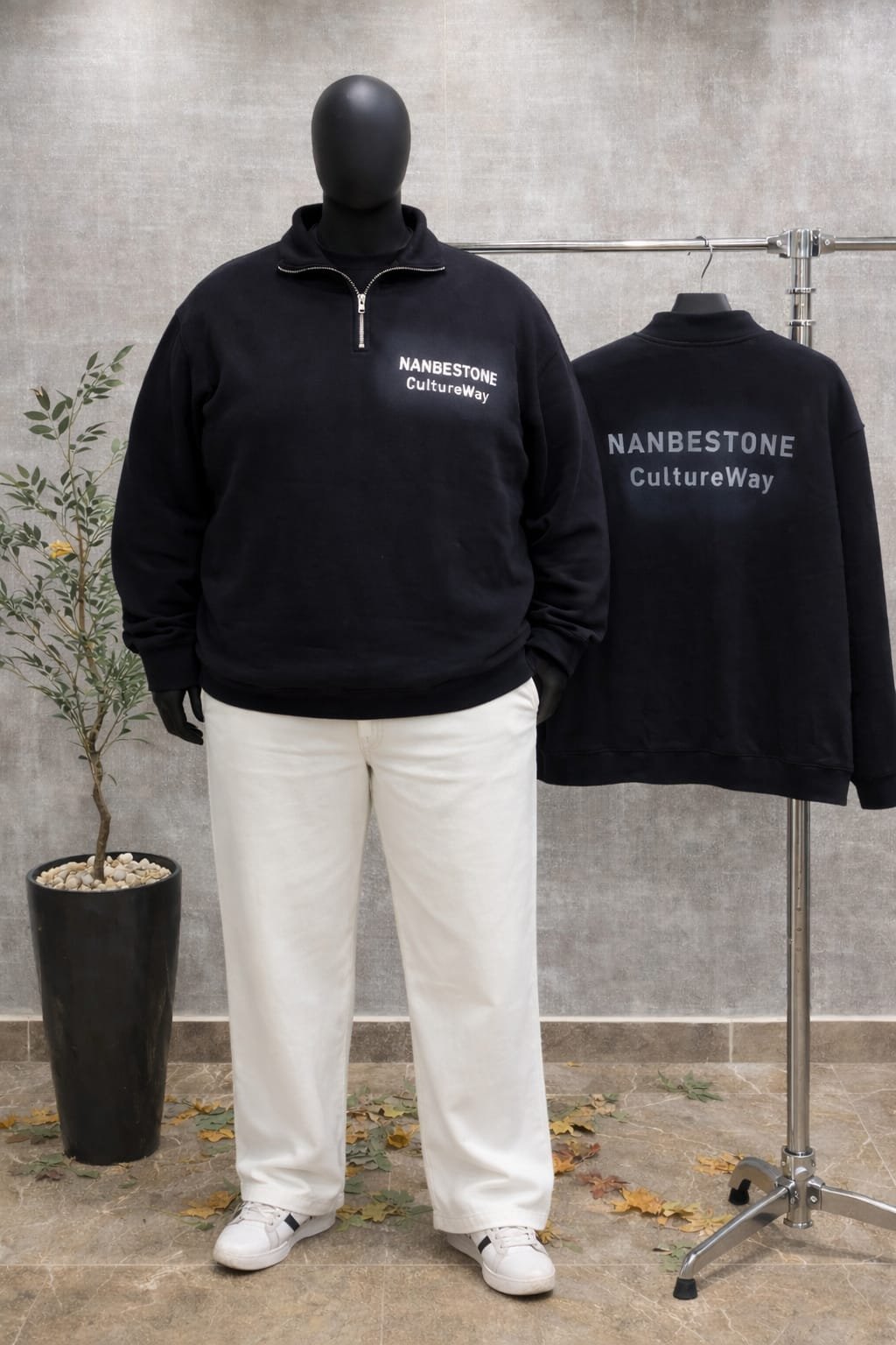 Half-zip sweatshirt